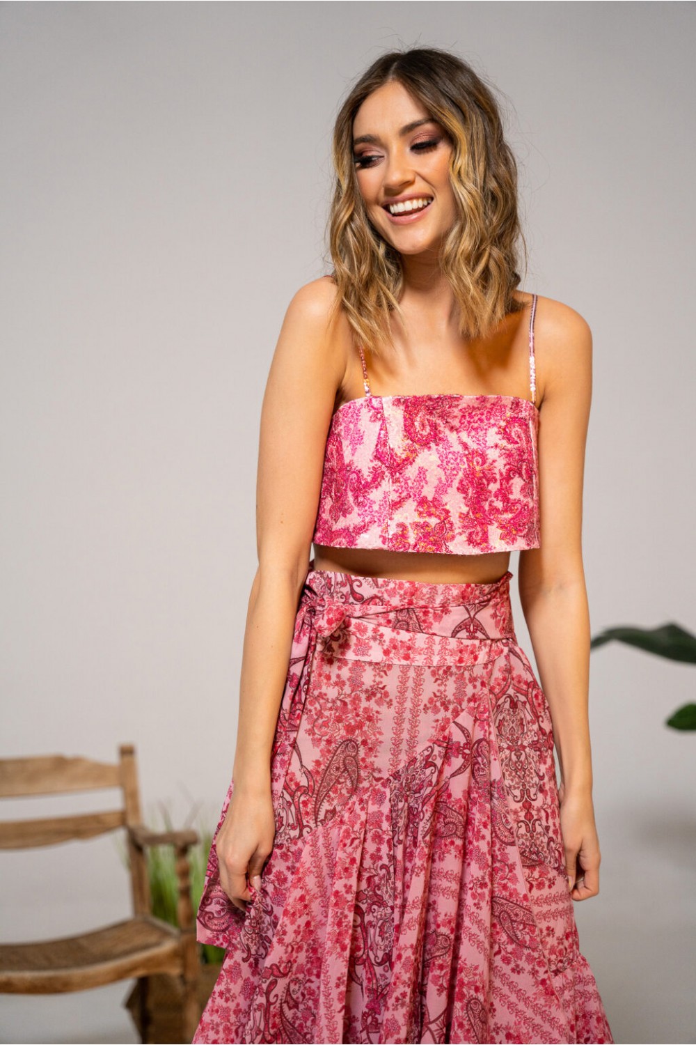 IRAIDA ETHERAL JOLENE TOP FUSCHIA