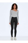NOISY MAY CALLIE HW SKINNY COATED PANTS BLACK 27012746