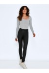 NOISY MAY CALLIE HW SKINNY COATED PANTS BLACK 27012746