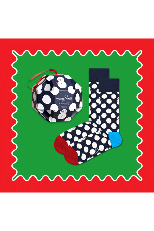 HAPPY SOCKS BIG DOT SNOWMAN GIFT BOX XBDS01-6500