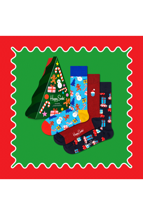 HAPPY SOCKS 3-PACK DECORATION TIME GIFT SET XDTG08-0200