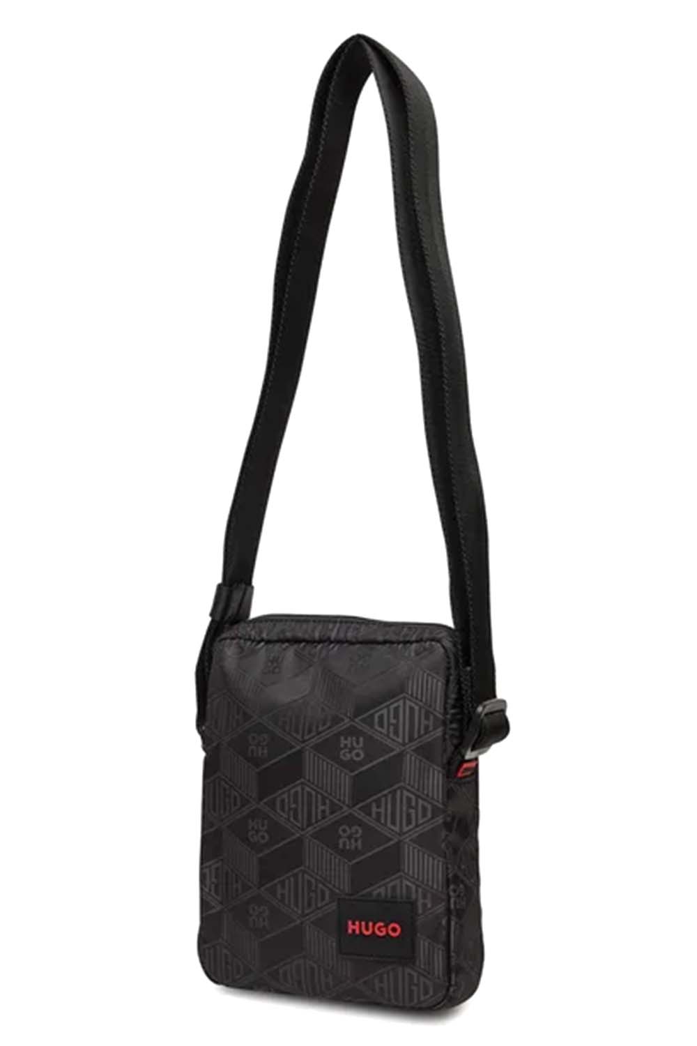 HUGO BAG WITH LOGO PRINT ETHON 2.0 BLACK 50541609-005