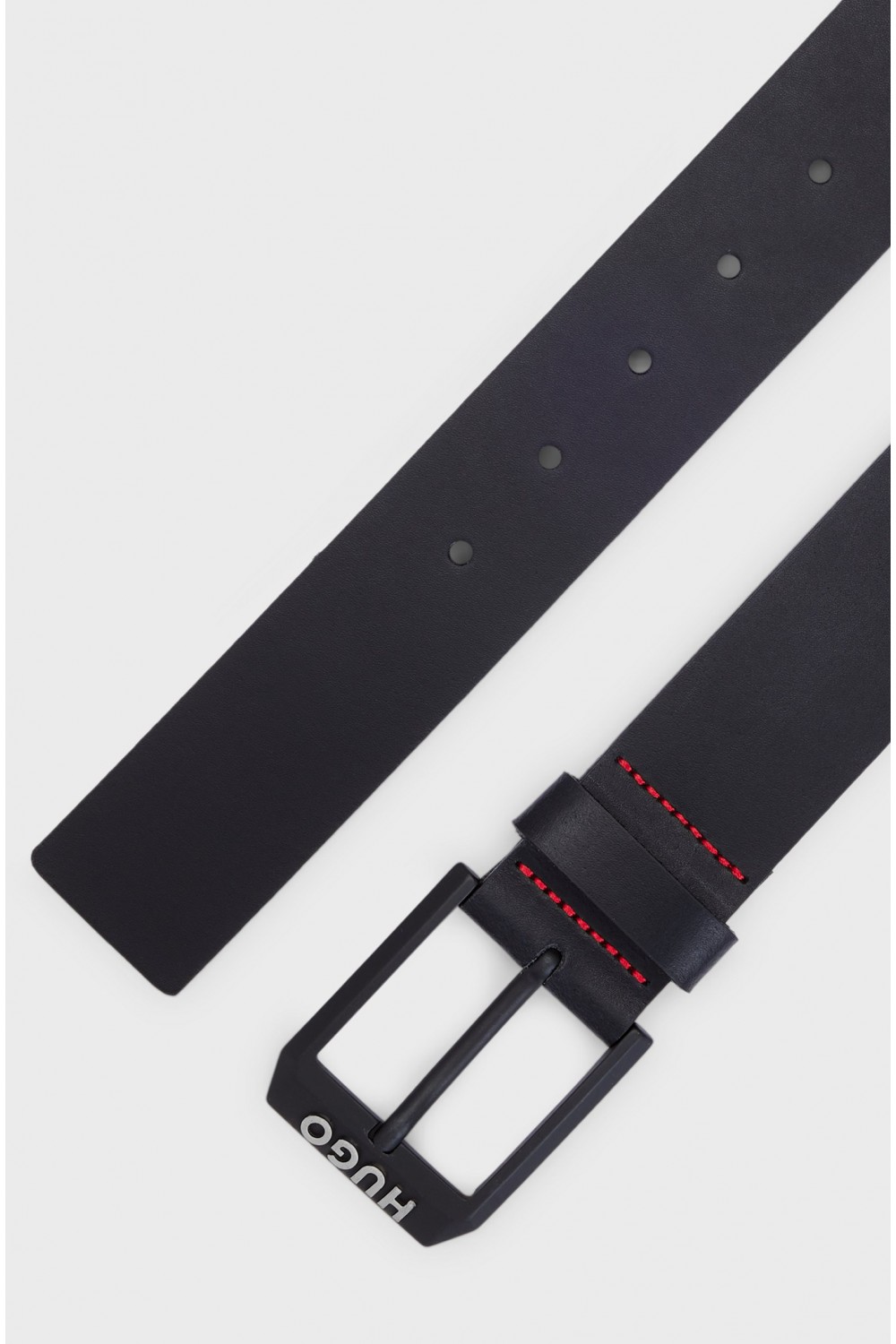 HUGO LEATHER BELT GELIO-Β WITH LOGO BLACK 50503404-001
