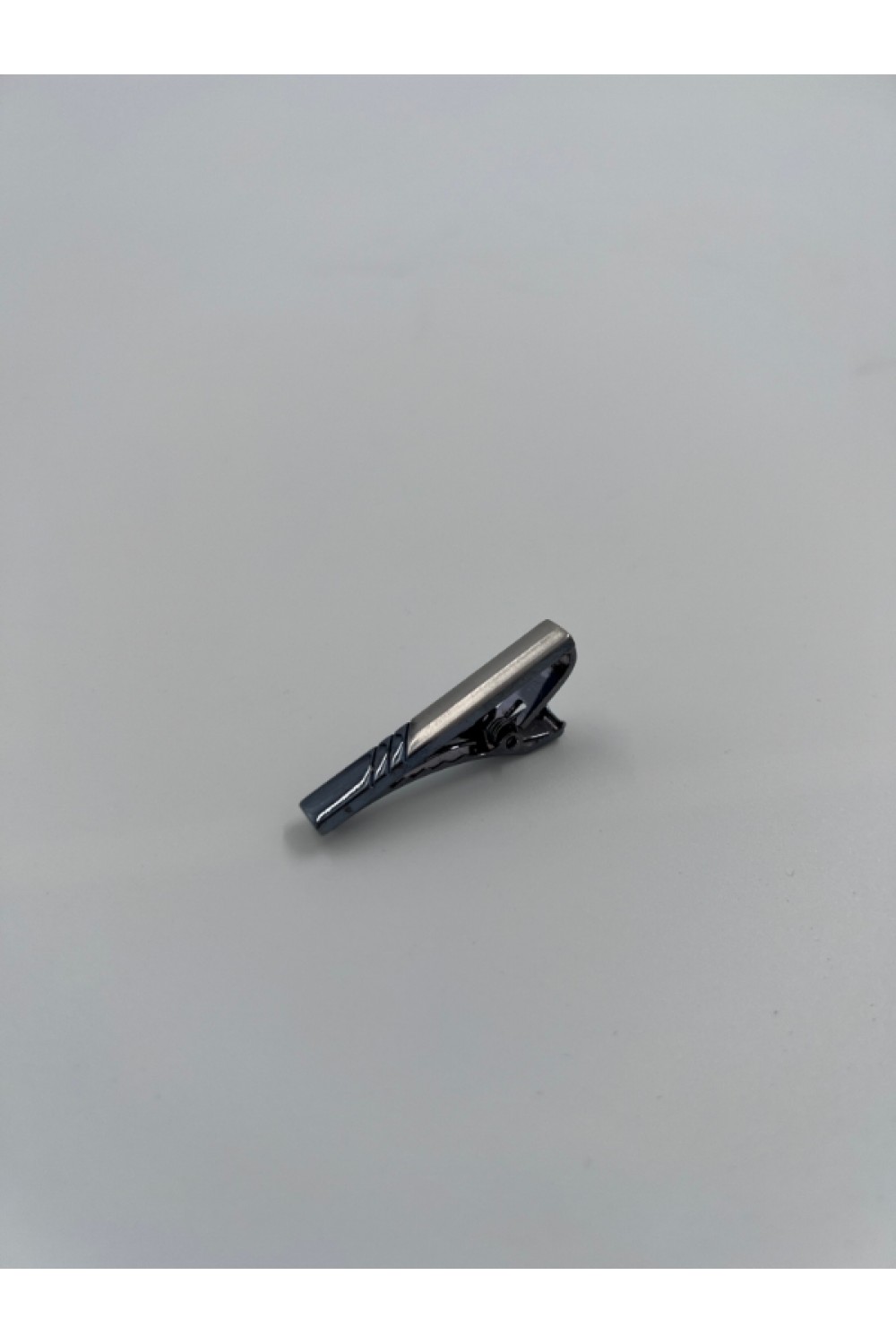 MEN TIE CLIP SILVER-BLACK CL12