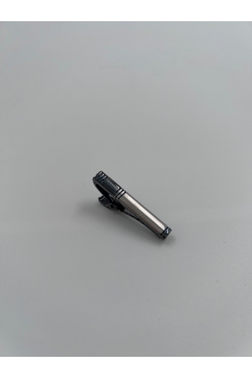 MEN TIE CLIP SILVER-BLACK CL13