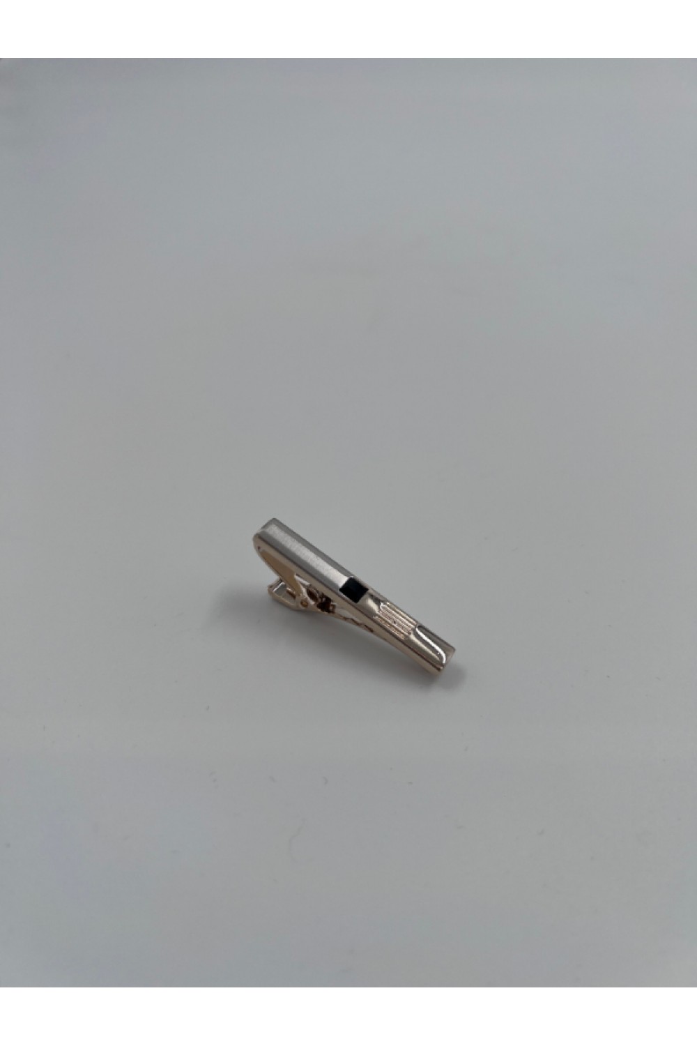 MEN TIE CLIP SILVER-BLACK CL16