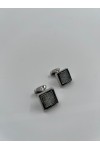 MEN CUFFLINKS SILVER BLACK MK17