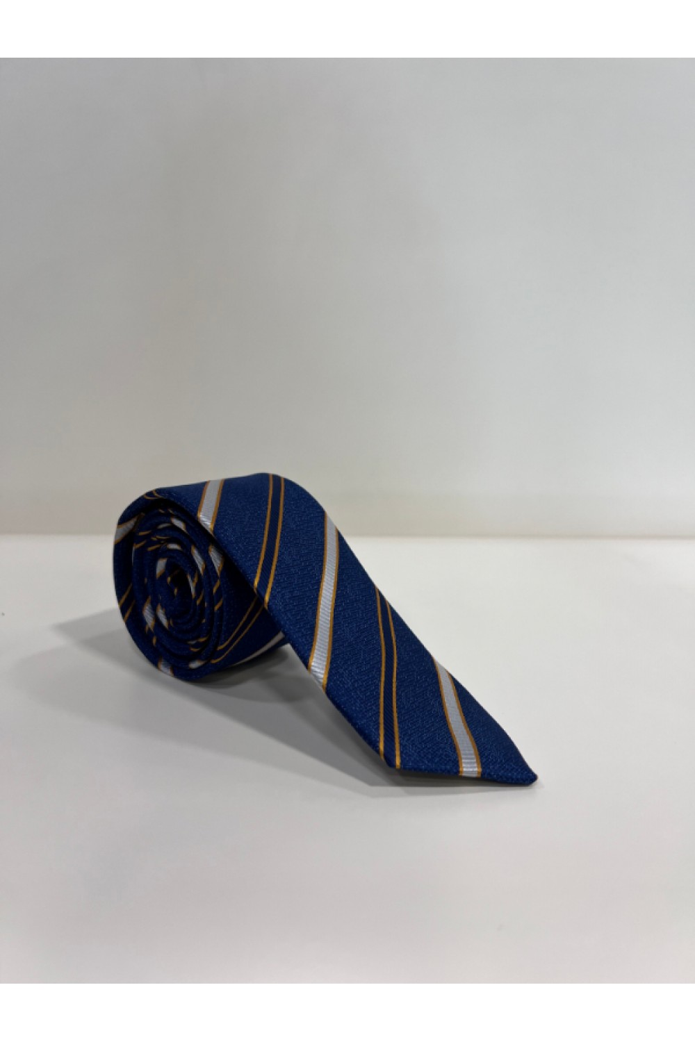 MEN TIE BLUE WITH YELLOW AND WHITE STRIPS SP15
