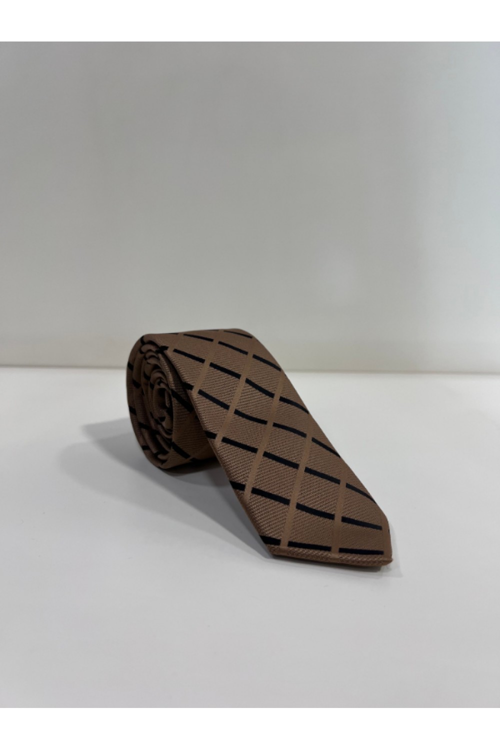 MEN TIE TABA BROWN-BLACK SP22
