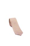 MEN TIE ORANGE-RED MULTICOLOUR PRINT SP04