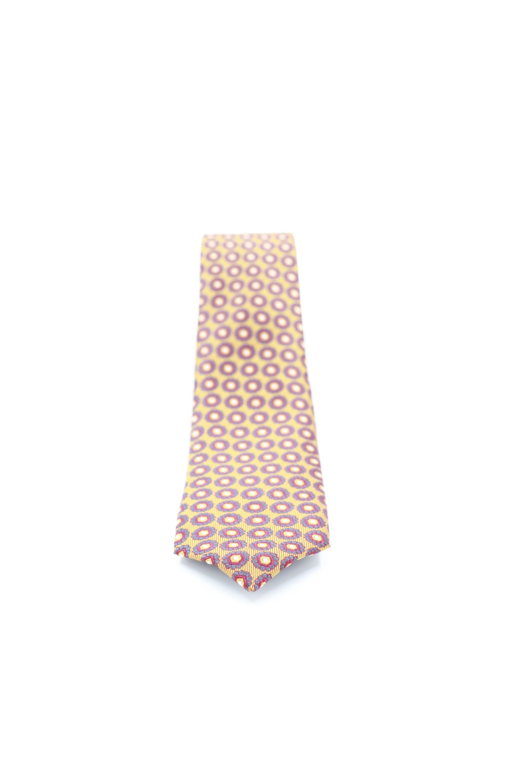MEN TIE ORANGE-RED MULTICOLOUR PRINT SP04