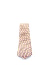 MEN TIE ORANGE-RED MULTICOLOUR PRINT SP04