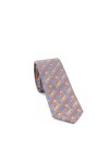 MEN TIE BROWN-MULTICOLOUR PRINT SP05