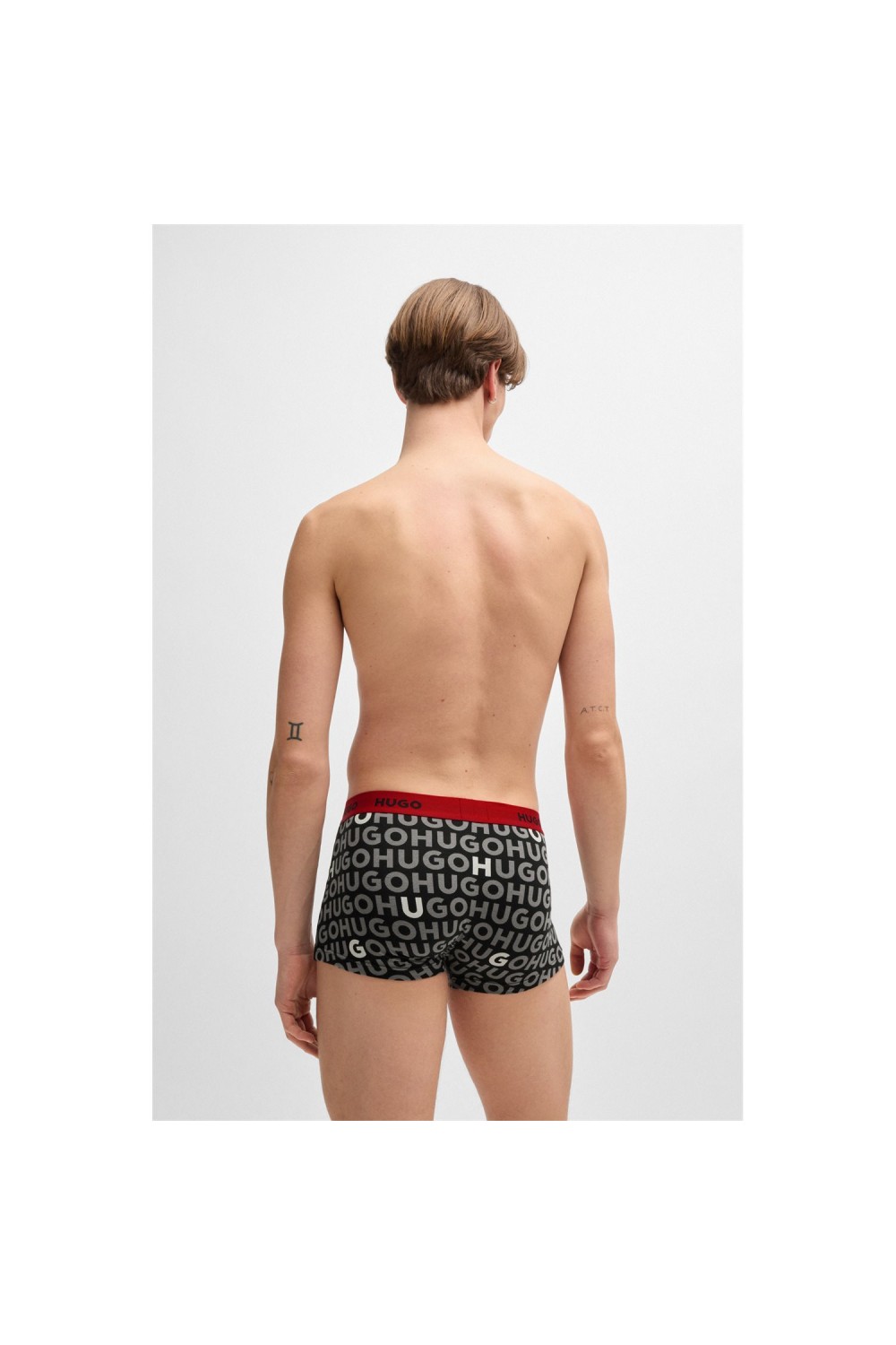 HUGO THREE PACK OF STRETCH COTTON TRUNKS WITH LOGO 50517894-980