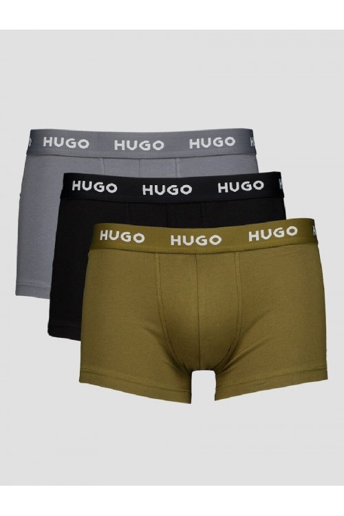 HUGO THREE PACK OF STRETCH-COTTON TRUNKS TRIPLET PACK 50532611-985