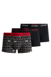 HUGO THREE PACK OF STRETCH COTTON TRUNKS WITH LOGO 50517894-980