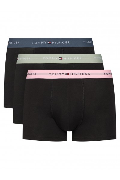 TOMMY HIFIGER 3P TRUNK BLACK-MINT-PINK-BLUE UM0UM03890-0SX