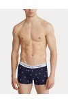 POLO RALPH LAUREN CLASSIC STRETCH COTTON TRUNK 3-PACK NAVY BLUE MULTI 714830299058