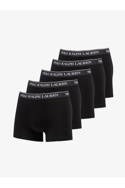 POLO RALPH LAUREN CLASSIC 5 COTTON TRUNKS BLACK 714864292001