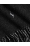POLO RALPH LAUREN REVERSIBLE WOOL-BLEND SCARF BLACK 449959334001