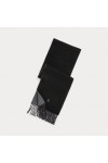 POLO RALPH LAUREN REVERSIBLE WOOL-BLEND SCARF BLACK 449959334001