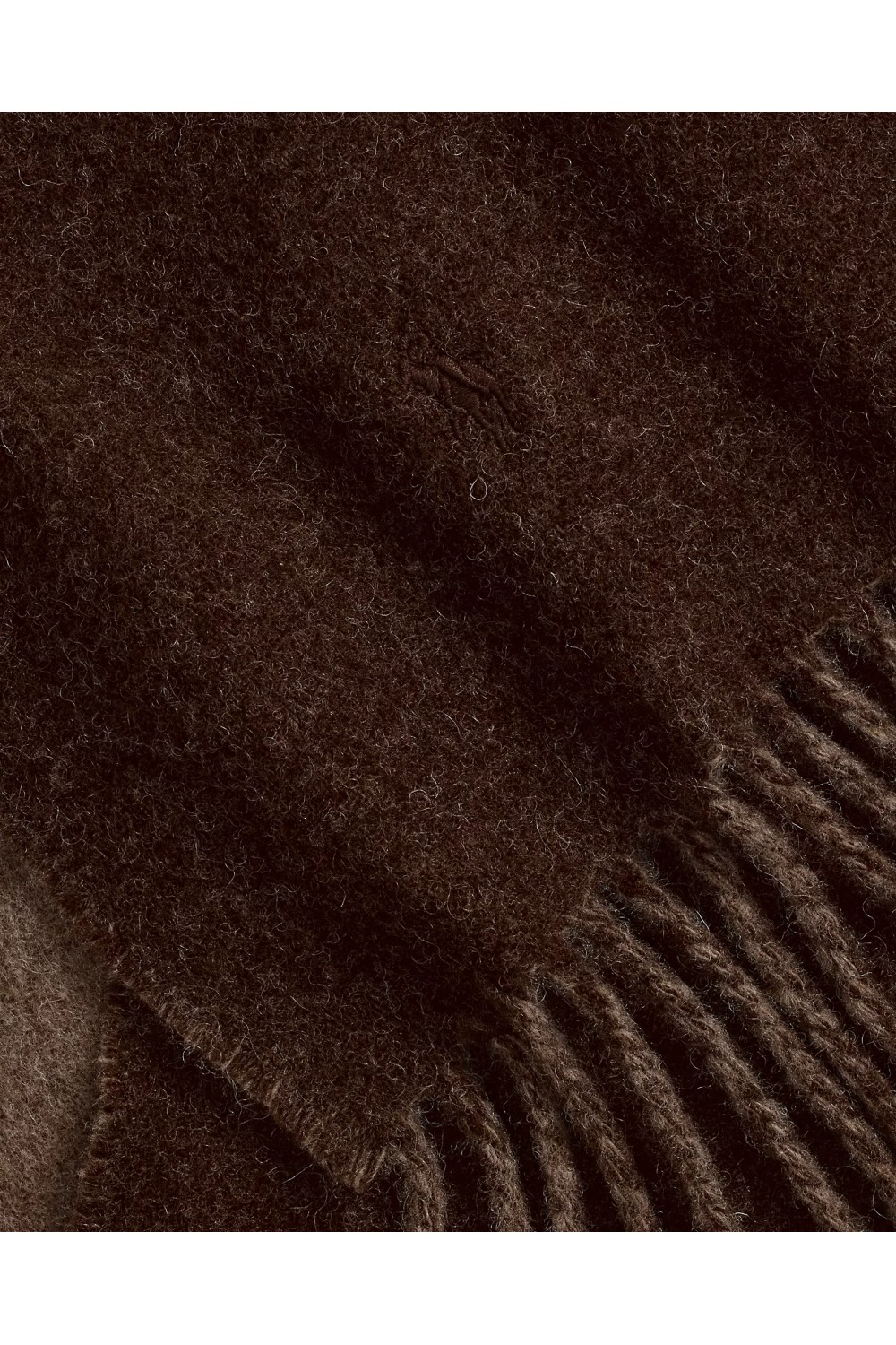 POLO RALPH LAUREN REVERSIBLE WOOL-BLEND SCARF BROWN 449959334004