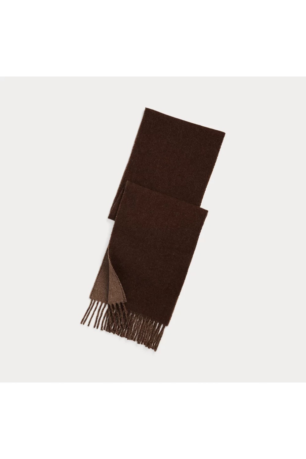 POLO RALPH LAUREN REVERSIBLE WOOL-BLEND SCARF BROWN 449959334004