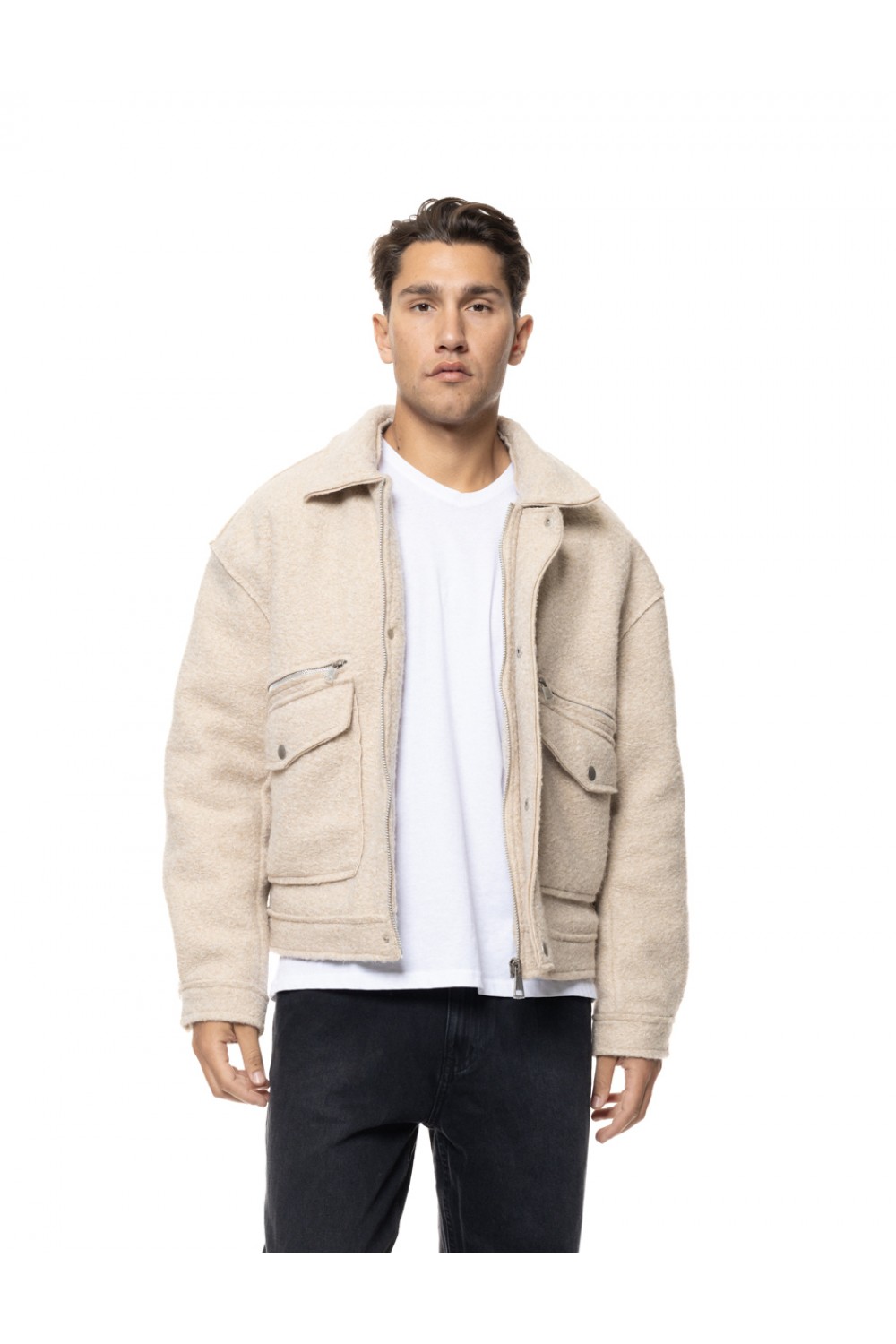 BISTON BOUCHE SHORT JACKET BEIGE 56-201-001