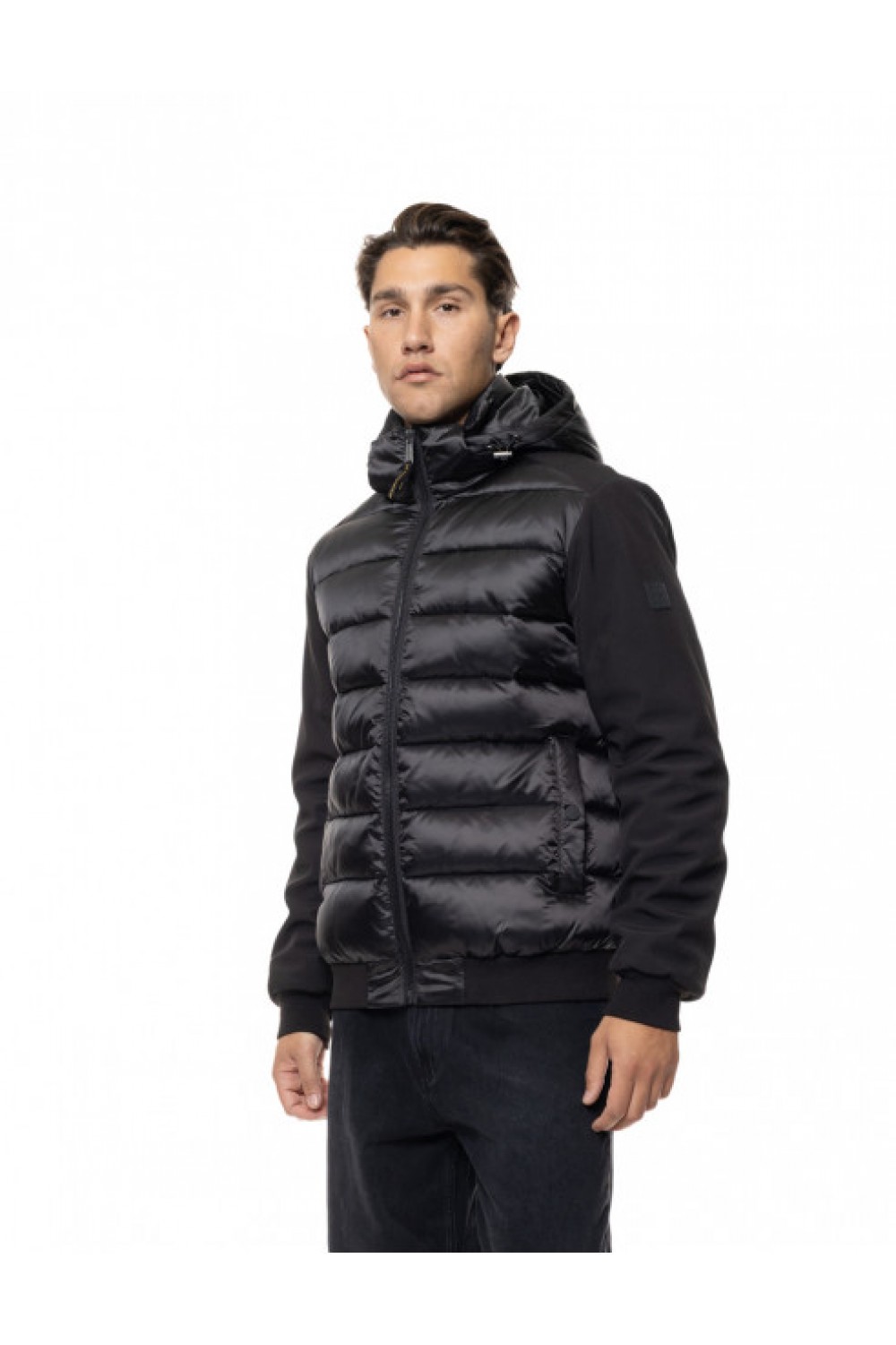 BISTON PUFFER WITH HOOD BLACK 56-201-009