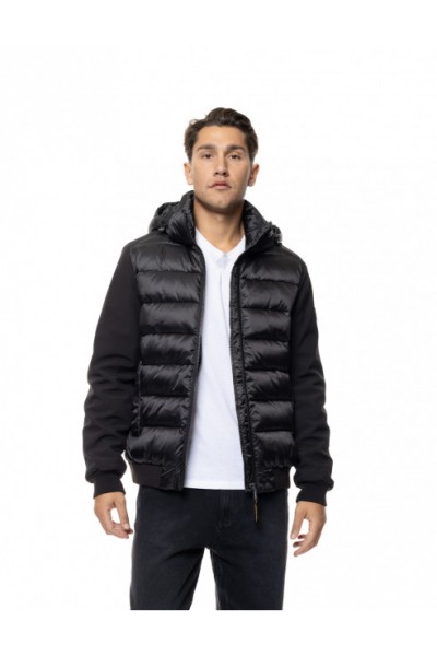 BISTON PUFFER WITH HOOD BLACK 56-201-009