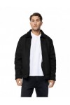 BISTON SUEDE COAT WITH FUR BLACK 56-201-058