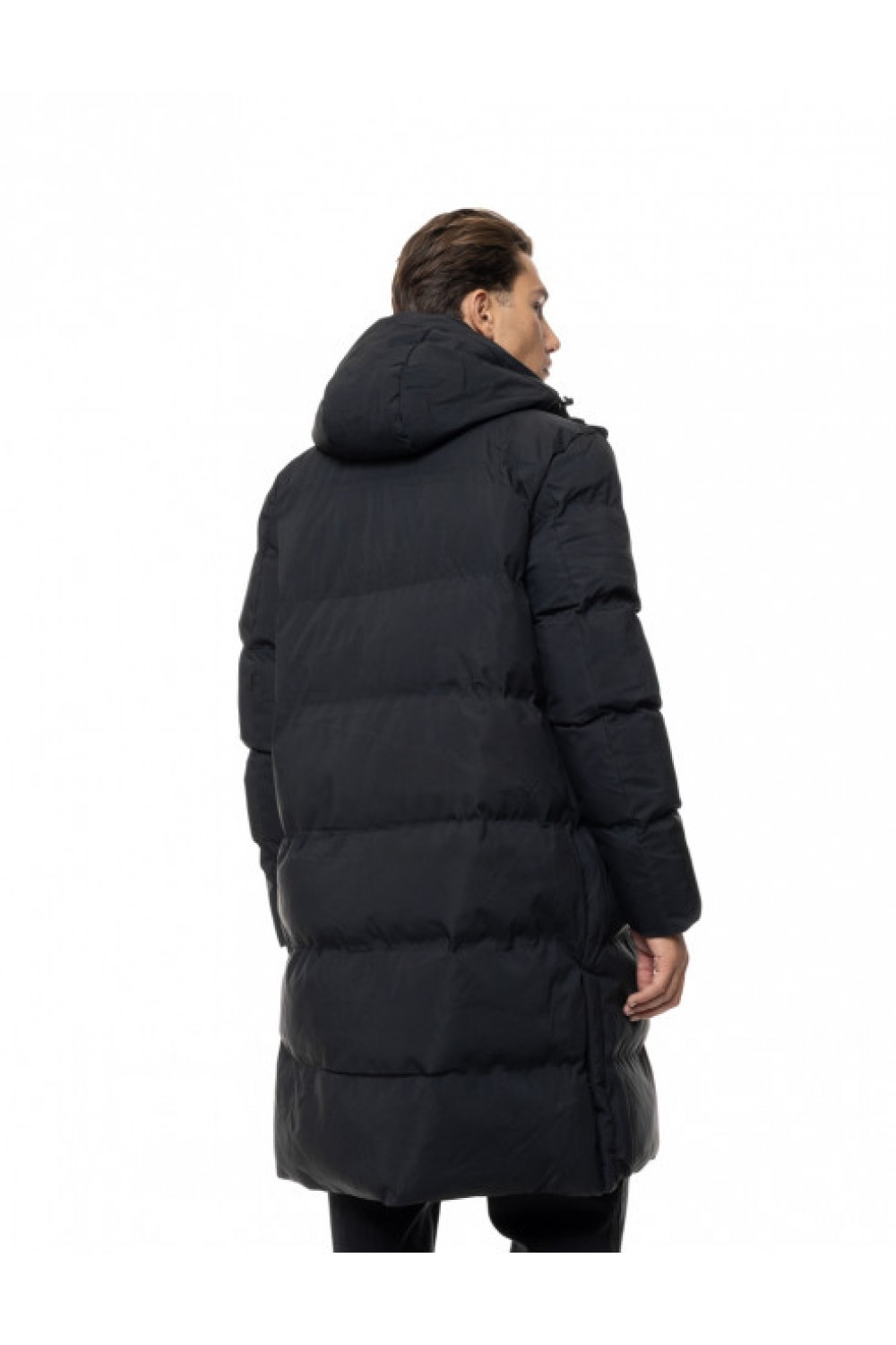BISTON LONG PUFFER COAT WITH HOOD BLACK 56-201-062