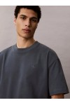 CALVIN KLEIN JEANS T-SHIRT OVERSIZED EMBOSSED MONOGRAM DARK SLATE LV04RAB806-CEG