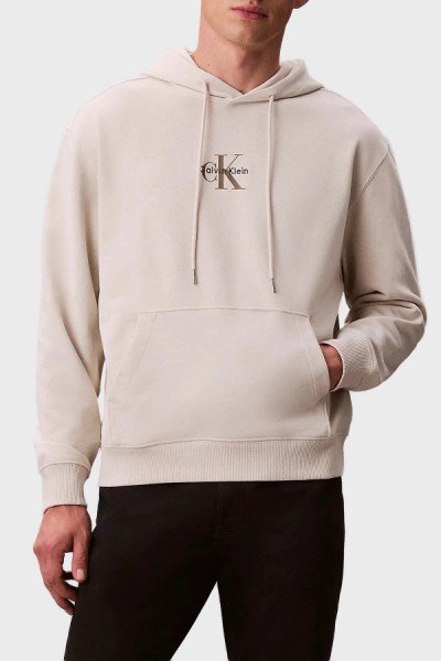 CALVIN KLEIN JEANS RELAXED HOODIE MONOGRAM WHITE LV04RD243G-67U