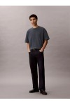 CALVIN KLEIN JEANS T-SHIRT OVERSIZED EMBOSSED MONOGRAM DARK SLATE LV04RAB806-CEG