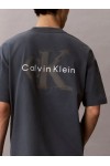 CALVIN KLEIN JEANS T-SHIRT OVERSIZED EMBOSSED MONOGRAM DARK SLATE LV04RAB806-CEG