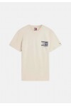 TOMMY HILFIGER T-SHIRT REGULAR SIGN FLAG CLASSIC BEIGE DM0DM23177-ACI