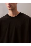 CALVIN KLEIN JEANS T-SHIRT OVERSIZED EMBOSSED MONOGRAM BLACK LV04RAB806-UB1