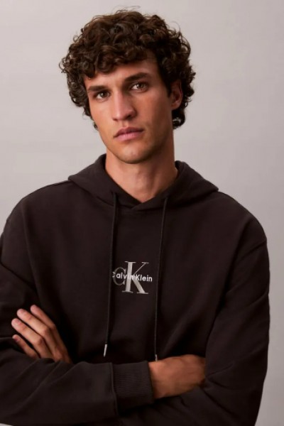 CALVIN KLEIN JEANS RELAXED HOODIE MONOGRAM BLACK LV04RD243G-UB1