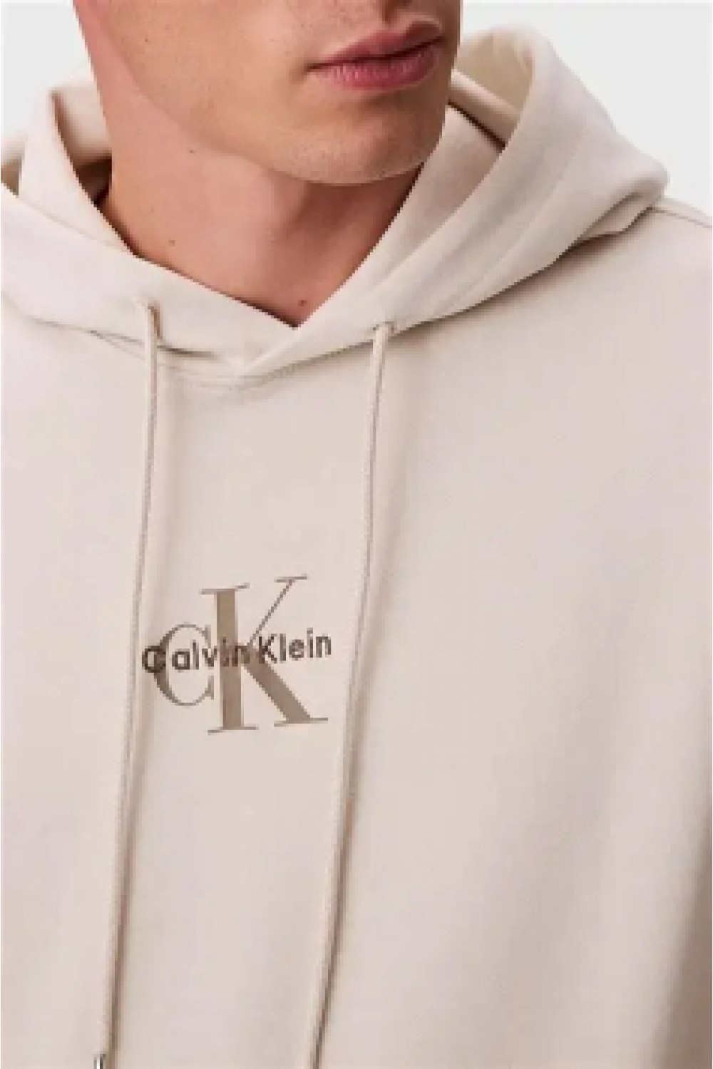 CALVIN KLEIN JEANS RELAXED HOODIE MONOGRAM WHITE LV04RD243G-67U