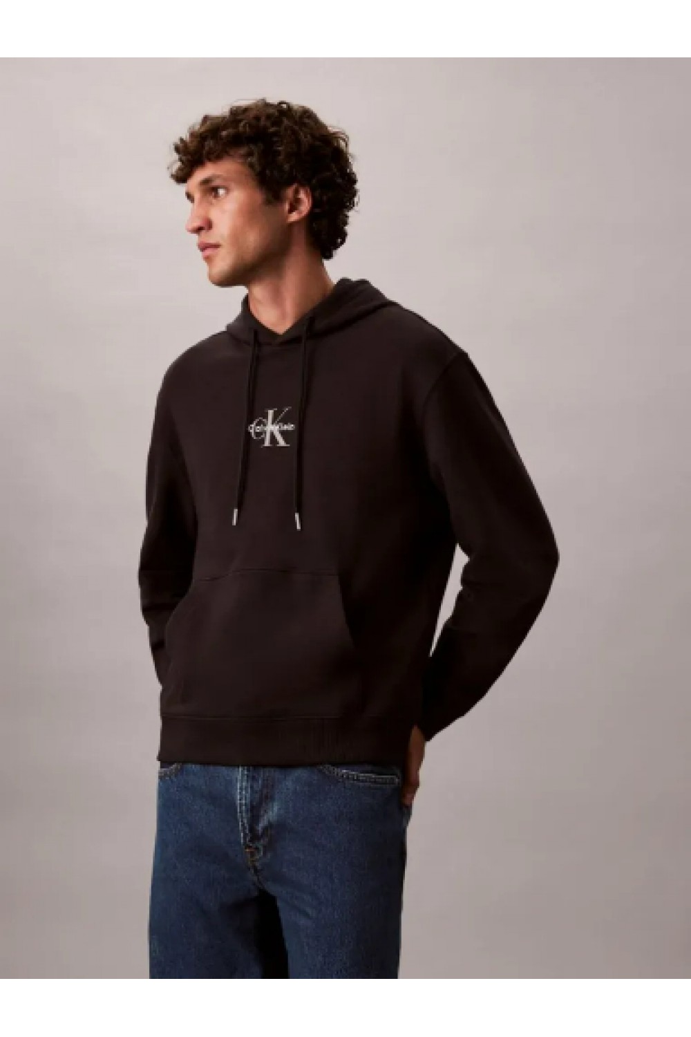 CALVIN KLEIN JEANS RELAXED HOODIE MONOGRAM BLACK LV04RD243G-UB1