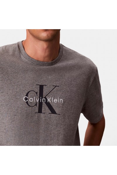 CALVIN KLEIN JEANS T-SHIRT MONOGRAM LOGO MED GREY LV04RB862G-P7E