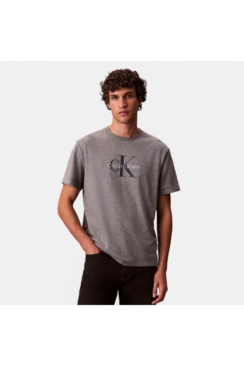 CALVIN KLEIN JEANS T-SHIRT MONOGRAM LOGO MED GREY LV04RB862G-P7E