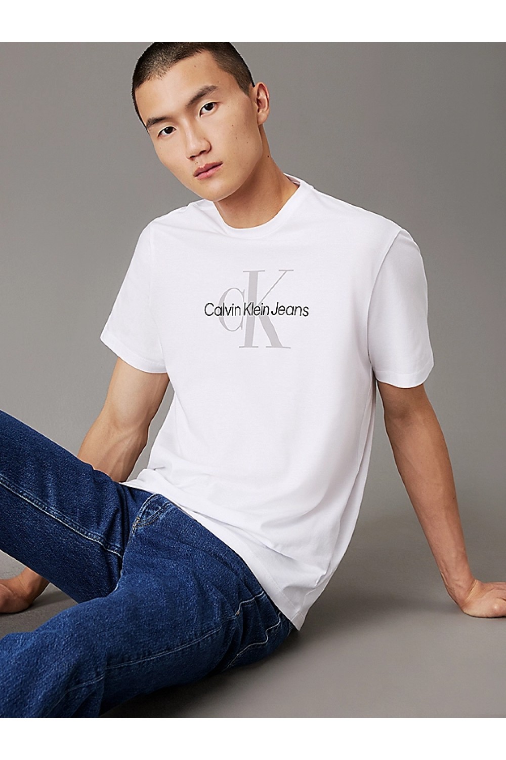 CALVIN KLEIN JEANS MONOGRAM T-SHIRT BRILLIANT WHITE 00040EM286-YAA