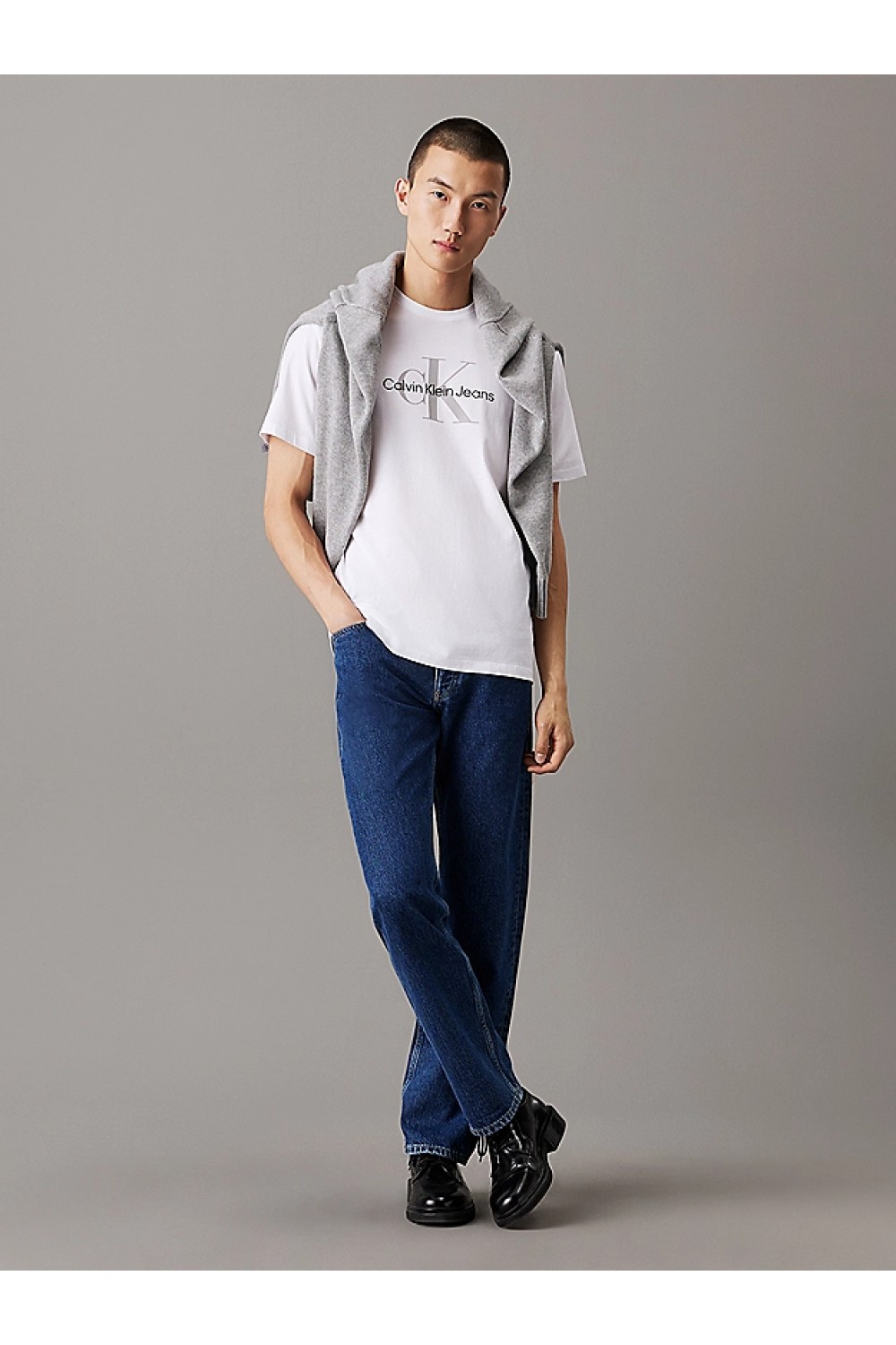 CALVIN KLEIN JEANS MONOGRAM T-SHIRT BRILLIANT WHITE 00040EM286-YAA
