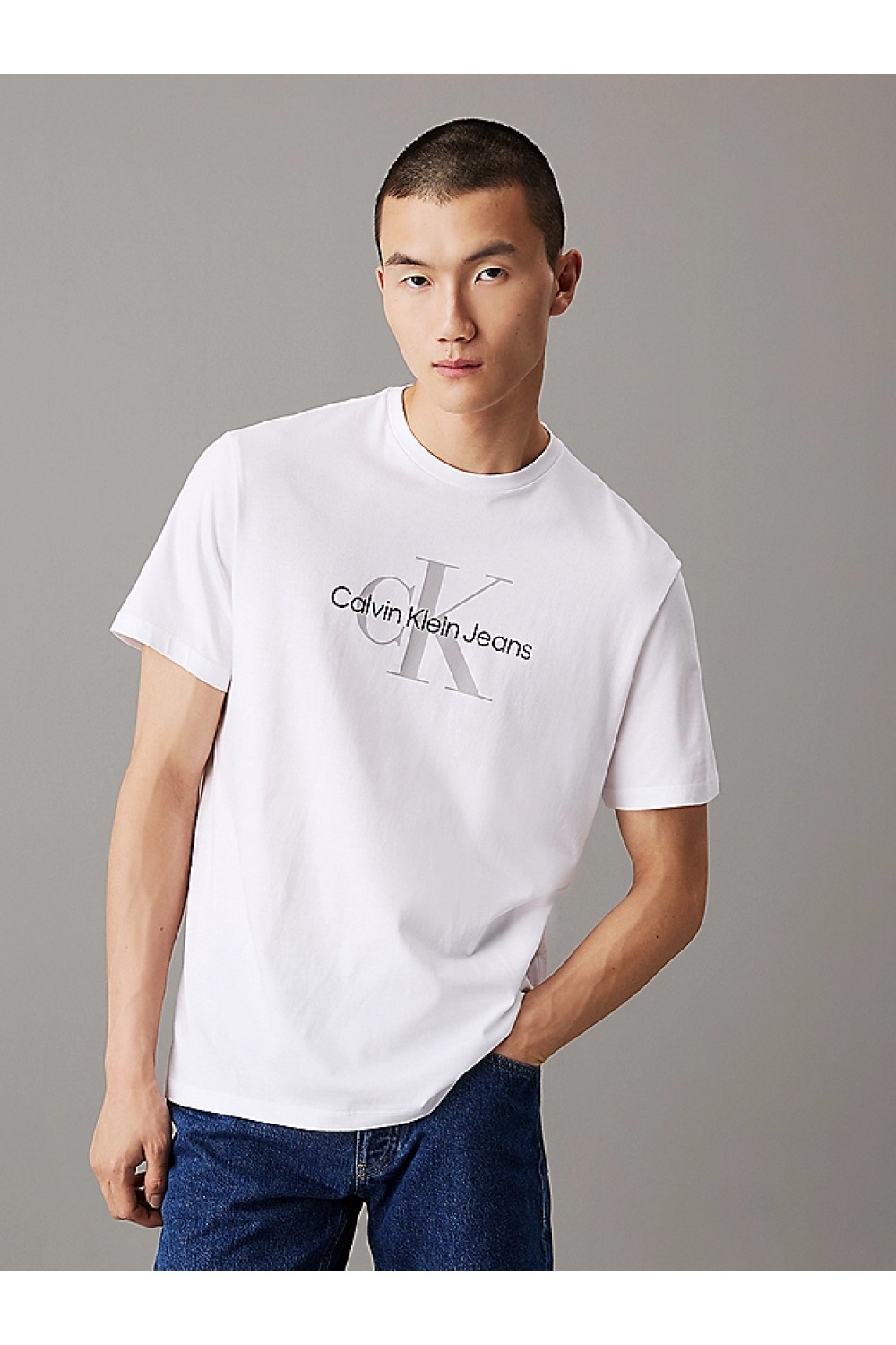 CALVIN KLEIN JEANS MONOGRAM T-SHIRT BRILLIANT WHITE 00040EM286-YAA