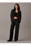 CALVIN KLEIN JEANS SOFT CREPE PINSTRIPE TROUSERS BLACK J20J224261-0GP
