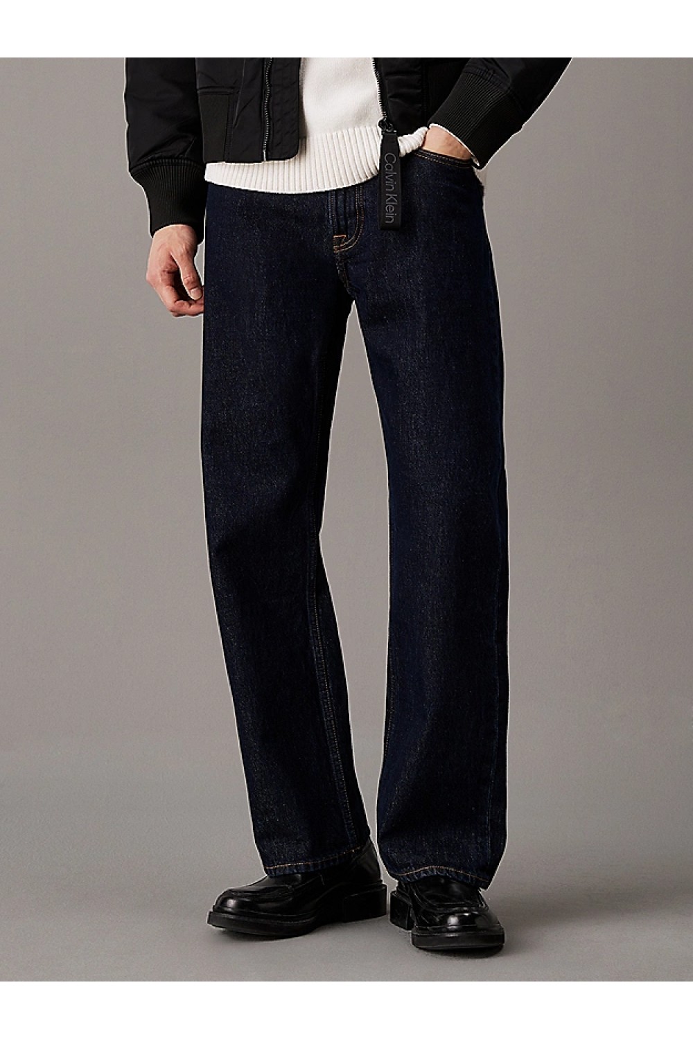 CALVIN KLEIN JEANS 90'S STRAIGHT JEANS DENIM CLASSIC RINSE LV040EM714-N8D