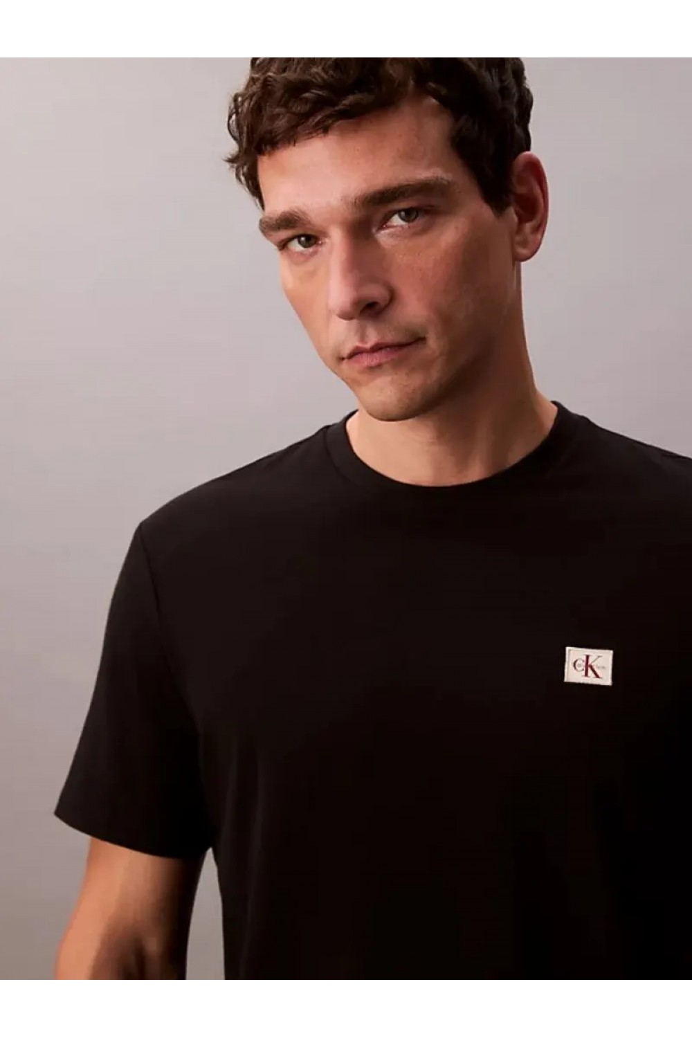 CALVIN KLEIN JEANS T-SHIRT COTTON BADGE BLACK LV04RC272G-UB1