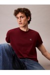 CALVIN KLEIN JEANS T-SHIRT MONOGRAM LOGO DEEP ROUGE LV04RC275G-VLP